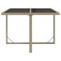 vidaXL Set comedor de jardín 9 pzas con cojines ratán sintético beige vidaXL Set comedor de jardín 9 pzas con cojines ratán sintético beige