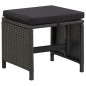 vidaXL Set de comedor de jardín 9 pzas y cojines ratán sintético negro vidaXL Set de comedor de jardín 9 pzas y cojines ratán sintético negro