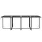 vidaXL Set comedor jardín 9 pzas y cojines ratán sintético gris