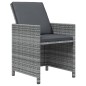 vidaXL Set de comedor jardín 19 pzas con cojines ratán sintético gris vidaXL Set de comedor jardín 19 pzas con cojines ratán sintético gris