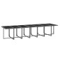 vidaXL Set de comedor jardín 19 pzas con cojines ratán sintético gris vidaXL Set de comedor jardín 19 pzas con cojines ratán sintético gris