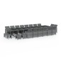 vidaXL Set de comedor jardín 21 pzas con cojines ratán sintético gris vidaXL Set de comedor jardín 21 pzas con cojines ratán sintético gris