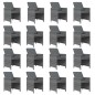 vidaXL Set de comedor jardín 21 pzas con cojines ratán sintético gris vidaXL Set de comedor jardín 21 pzas con cojines ratán sintético gris