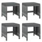 vidaXL Set de comedor jardín 21 pzas con cojines ratán sintético gris vidaXL Set de comedor jardín 21 pzas con cojines ratán sintético gris