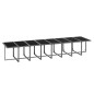 vidaXL Set de comedor jardín 21 pzas con cojines ratán sintético gris vidaXL Set de comedor jardín 21 pzas con cojines ratán sintético gris