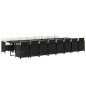 vidaXL Set de muebles jardín 17 pzas con cojines ratán sintético negro vidaXL Set de muebles jardín 17 pzas con cojines ratán sintético negro