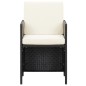 vidaXL Set de comedor jardín 21 pzas con cojines ratán sintético negro vidaXL Set de comedor jardín 21 pzas con cojines ratán sintético negro