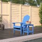 vidaXL Silla de jardín Adirondack con mesa HDPE azul aguamarina vidaXL Silla de jardín Adirondack con mesa HDPE azul aguamarina