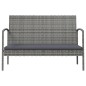vidaXL Set de muebles de jardín 16 pzas y cojines ratán sintético gris vidaXL Set de muebles de jardín 16 pzas y cojines ratán sintético gris
