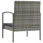 vidaXL Set de muebles de jardín 16 pzas y cojines ratán sintético gris vidaXL Set de muebles de jardín 16 pzas y cojines ratán sintético gris