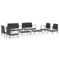vidaXL Set de muebles de jardín 8 pzas y cojines ratán sintético negro vidaXL Set de muebles de jardín 8 pzas y cojines ratán sintético negro