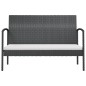 vidaXL Set de muebles de jardín 8 pzas y cojines ratán sintético negro vidaXL Set de muebles de jardín 8 pzas y cojines ratán sintético negro