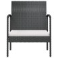 vidaXL Set de muebles de jardín 8 pzas y cojines ratán sintético negro vidaXL Set de muebles de jardín 8 pzas y cojines ratán sintético negro