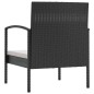 vidaXL Set de muebles de jardín 8 pzas y cojines ratán sintético negro vidaXL Set de muebles de jardín 8 pzas y cojines ratán sintético negro