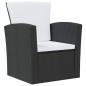 vidaXL Set muebles de jardín 16 piezas y cojines ratán sintético negro vidaXL Set muebles de jardín 16 piezas y cojines ratán sintético negro