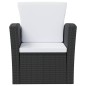 vidaXL Set muebles de jardín 16 piezas y cojines ratán sintético negro vidaXL Set muebles de jardín 16 piezas y cojines ratán sintético negro