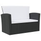 vidaXL Set muebles de jardín 16 piezas y cojines ratán sintético negro vidaXL Set muebles de jardín 16 piezas y cojines ratán sintético negro