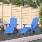 vidaXL Sillas jardín Adirondack 2 uds con reposapiés HDPE aguamarina vidaXL Sillas jardín Adirondack 2 uds con reposapiés HDPE aguamarina