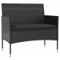 vidaXL Set muebles de jardín 16 piezas y cojines ratán sintético negro vidaXL Set muebles de jardín 16 piezas y cojines ratán sintético negro