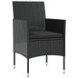 vidaXL Set muebles de jardín 16 piezas y cojines ratán sintético negro vidaXL Set muebles de jardín 16 piezas y cojines ratán sintético negro