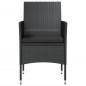 vidaXL Set muebles de jardín 16 piezas y cojines ratán sintético negro vidaXL Set muebles de jardín 16 piezas y cojines ratán sintético negro