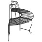 vidaXL Banco de jardín semicircular 2 uds de acero negro Ø159 vidaXL Banco de jardín semicircular 2 uds de acero negro Ø159