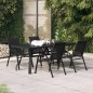 vidaXL Juego de comedor para jardín 5 piezas negro vidaXL Juego de comedor para jardín 5 piezas negro