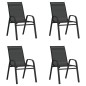vidaXL Juego de comedor para jardín 5 piezas negro vidaXL Juego de comedor para jardín 5 piezas negro