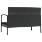 vidaXL Set muebles de jardín 8 piezas y cojines ratán sintético negro vidaXL Set muebles de jardín 8 piezas y cojines ratán sintético negro
