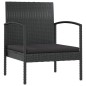vidaXL Set muebles de jardín 8 piezas y cojines ratán sintético negro vidaXL Set muebles de jardín 8 piezas y cojines ratán sintético negro