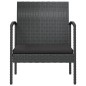 vidaXL Set muebles de jardín 8 piezas y cojines ratán sintético negro vidaXL Set muebles de jardín 8 piezas y cojines ratán sintético negro