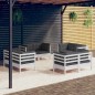 vidaXL Muebles de jardín 8 pzas con cojines antracita madera de pino vidaXL Muebles de jardín 8 pzas con cojines antracita madera de pino