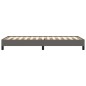 vidaXL Estructura de cama de cuero sintético gris 100x200 cm