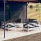 vidaXL Muebles de jardín 9 pzas con cojines antracita madera de pino