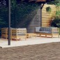 vidaXL Juego de muebles de jardín 7 pzas y cojines madera de pino gris vidaXL Juego de muebles de jardín 7 pzas y cojines madera de pino gris