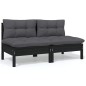 vidaXL Juego de muebles de jardín 4 pzas y cojines madera maciza pino vidaXL Juego de muebles de jardín 4 pzas y cojines madera maciza pino