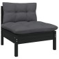 vidaXL Juego de muebles de jardín 5 pzas y cojines madera maciza pino vidaXL Juego de muebles de jardín 5 pzas y cojines madera maciza pino