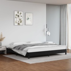 vidaXL Estructura de cama de cuero sintético negro 200x200 cm