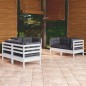 vidaXL Juego de muebles de jardín 6 pzas y cojines madera pino maciza vidaXL Juego de muebles de jardín 6 pzas y cojines madera pino maciza