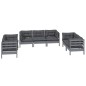 vidaXL Juego de muebles de jardín 7 pzas y cojines madera maciza pino vidaXL Juego de muebles de jardín 7 pzas y cojines madera maciza pino