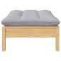 vidaXL Juego de muebles de jardín 7 pzas y cojines madera maciza pino