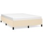 vidaXL Estructura de cama de tela color crema 140x190 cm vidaXL Estructura de cama de tela color crema 140x190 cm