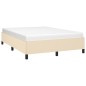 vidaXL Estructura de cama de tela color crema 140x190 cm vidaXL Estructura de cama de tela color crema 140x190 cm