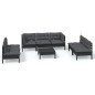 vidaXL Juego de muebles de jardín 8 pzas y cojines madera maciza pino