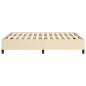 vidaXL Estructura de cama de tela color crema 140x190 cm vidaXL Estructura de cama de tela color crema 140x190 cm