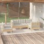 vidaXL Muebles de jardín 5 piezas cojines madera de pino crema vidaXL Muebles de jardín 5 piezas cojines madera de pino crema