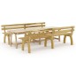 vidaXL Juego de comedor de jardín 3 piezas madera de pino impregnada vidaXL Juego de comedor de jardín 3 piezas madera de pino impregnada