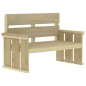 vidaXL Juego de comedor de jardín 3 piezas madera de pino impregnada 