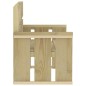 vidaXL Juego de comedor de jardín 3 piezas madera de pino impregnada 
