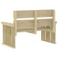 vidaXL Juego de comedor de jardín 3 piezas madera de pino impregnada 